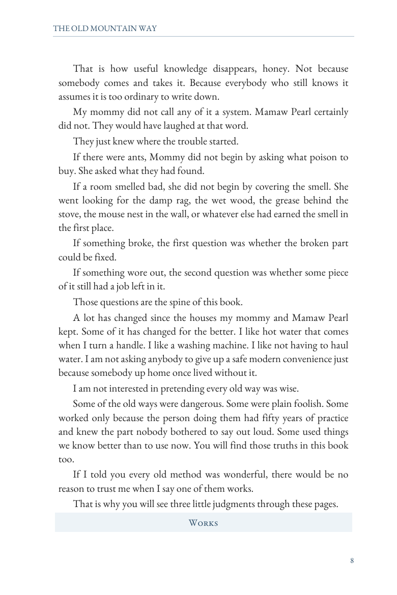 Intro page from The Old Mountain Way