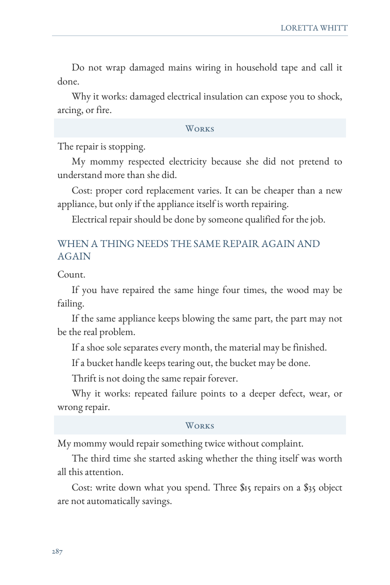 Repair chapter page from The Old Mountain Way